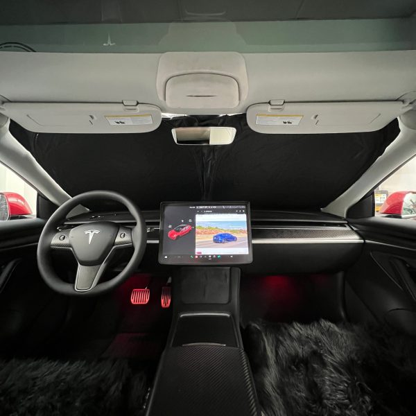 2017+ | Model 3 & Y Round Foldable Windshield Sunshade - (Free Ground U.S. Shipping) Cheap