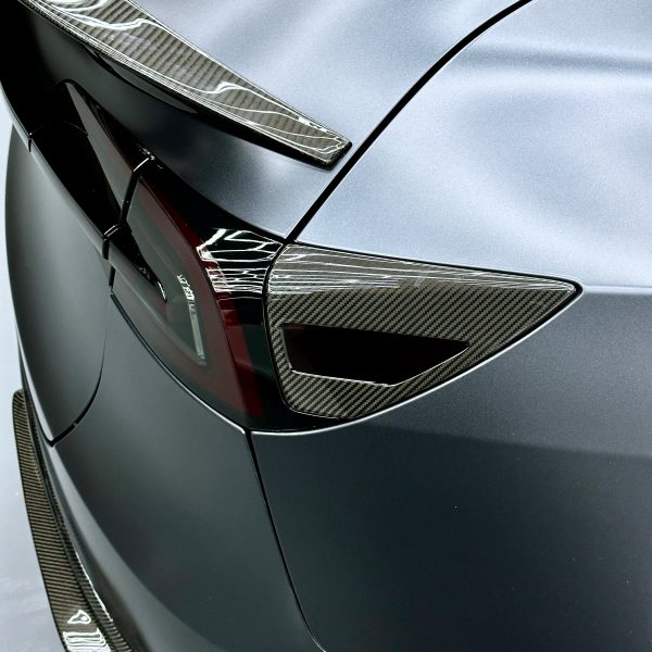 Model 3 & Y Charging Port Overlay (1 Pair) - Real Molded Carbon Fiber Hot on Sale