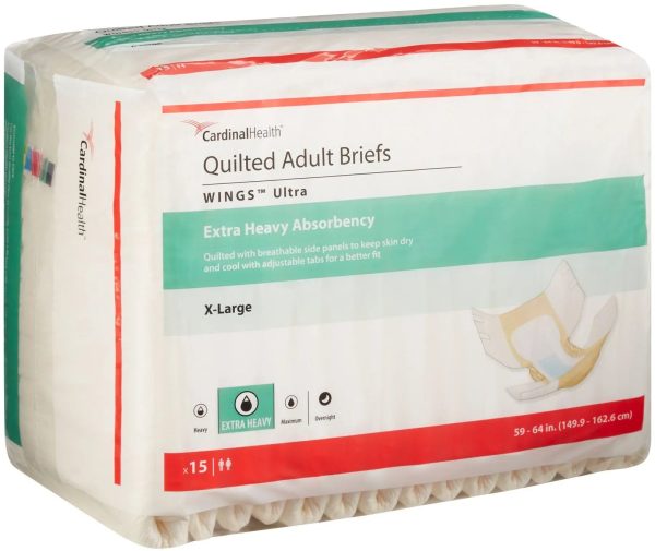 Cardinal Health Quilted Adult Briefs WINGS Ultra Fashion - Image 3