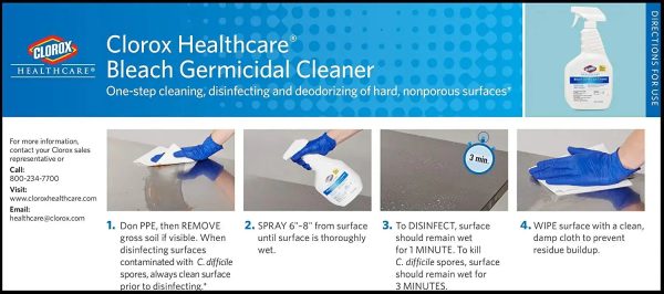 Clorox Healthcare Bleach Germicidal Cleaner Spray Hot on Sale - Image 4