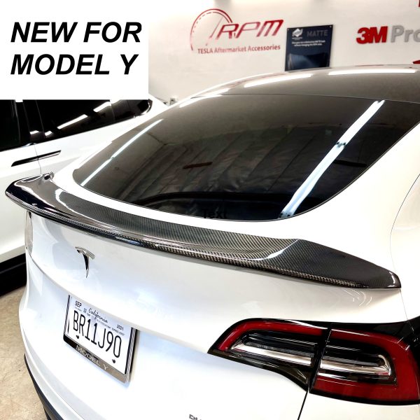 2020-2024 | Model Y Jupiter V-Style Spoiler - Real Molded Carbon Fiber Supply - Image 3