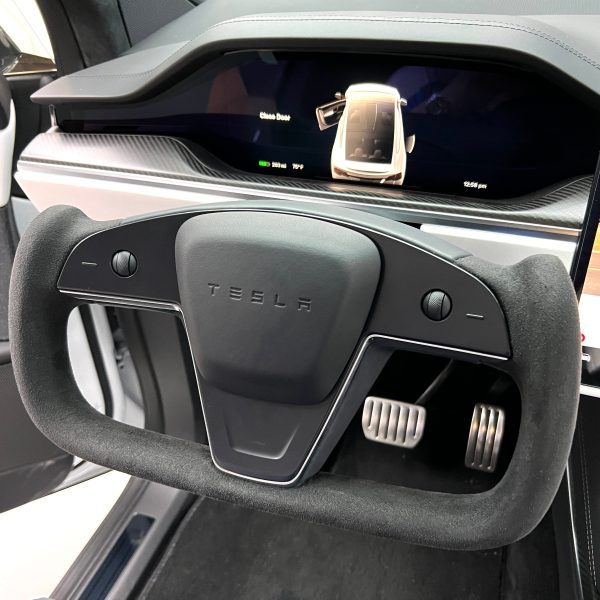 2021-2024 | Model S & X Yoke Steering Wheel Upgrade, TESLA Factory Original Resurfaced with Soft Napa Leather & Fully Heated Discount - Image 3