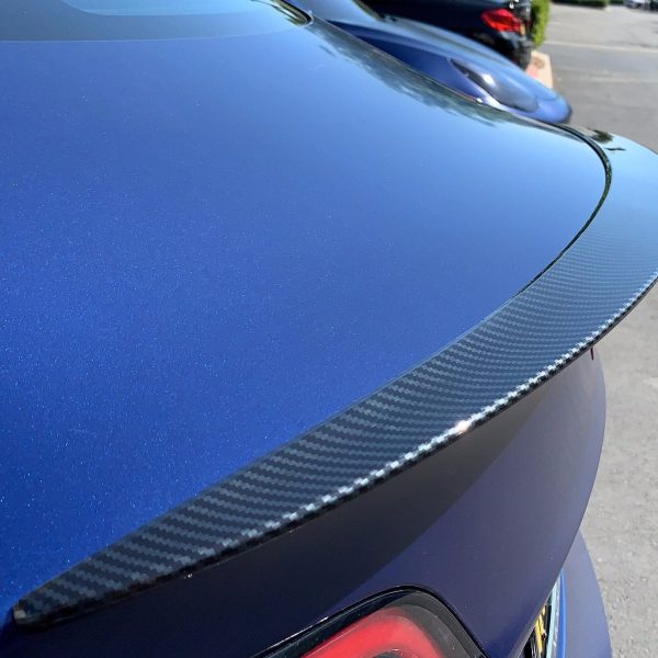 2017-2023 | Model 3 Performance Spoiler ABS Plastic - Hydro Carbon Fiber Coated For Sale - Image 4