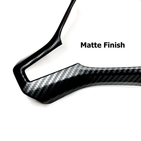 2012-2020 | Model S & X Steering Wheel Bezel Cap - Hydro Carbon Fiber Coated For Sale - Image 2
