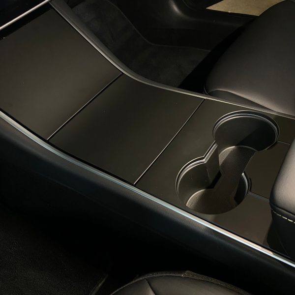 Model 3 & Y Center Console Cap ABS (Gen. 1) - Matte Black Painted Online now - Image 4