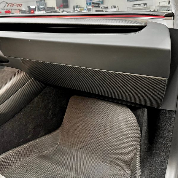 2024+ | Model 3 Highland Refreshed Glove Box Overlay - Real Dry Molded Carbon Fiber For Discount - Image 3