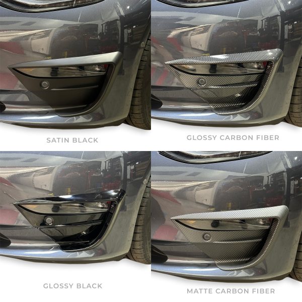 2017-2022* | Model 3 Fog Light Canards (1 Pair) Black-Out Style - Variety* Online Sale - Image 3