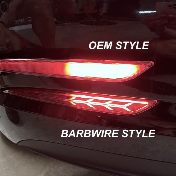 Model 3 Knight-Rider Rear Bumper Reflector LED Upgrade (1 pair) - 4 Styles Fashion - Image 3