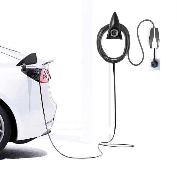 TESLA (SAE J3400) Wall Mounting Charging Cable Organizer - Space X Rocket Style on Sale