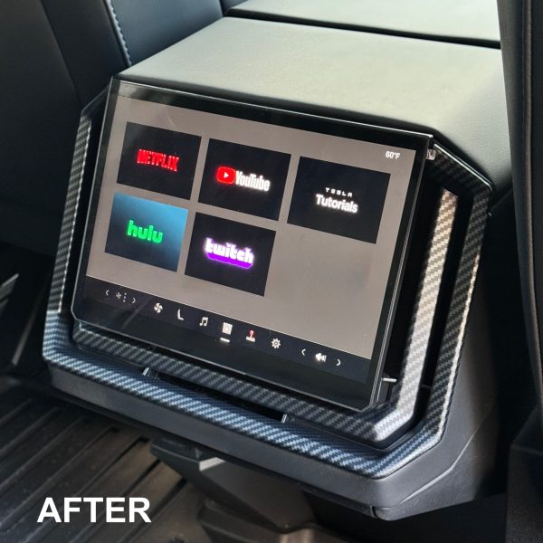 Cybertruck Rear Seat A C Cover ABS Plastic - Hydro Carbon Fiber Coated - Matte on Sale - Image 5