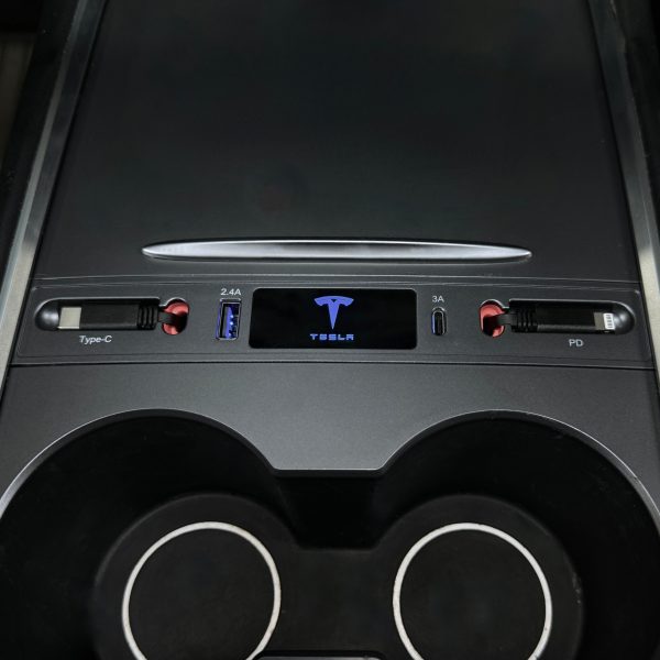 Model 3 & Y Center Console Docking Hub Charger with Retractable Charging Cables Online - Image 5