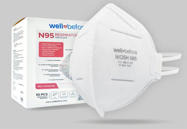 WellBefore N95 Respirator Mask - NIOSH Approved Hot on Sale