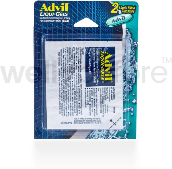 Advil Liqui-Gels, Ibuprofen 200mg, 2 Count - Travel Size For Cheap