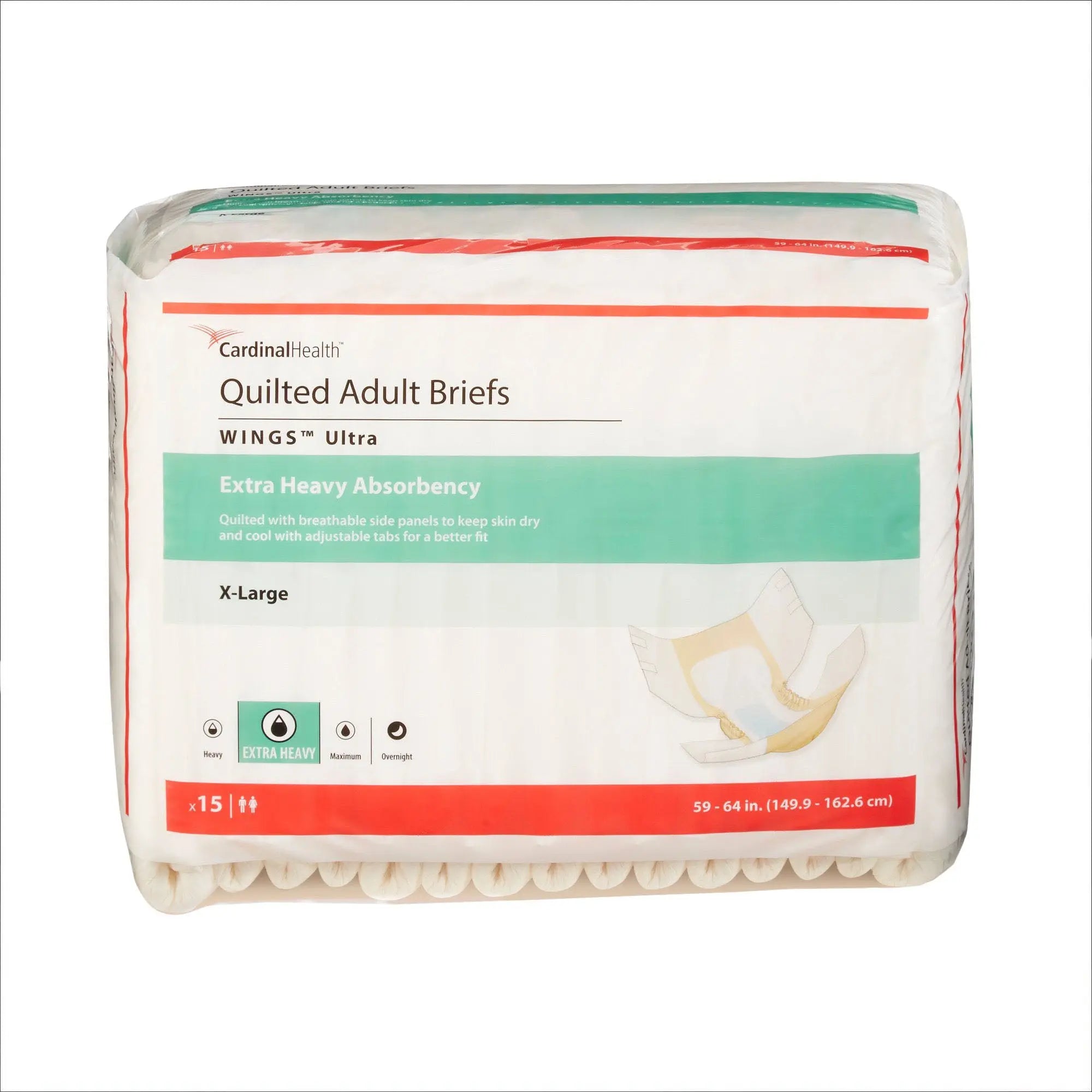 Cardinal Health Quilted Adult Briefs WINGS Ultra Fashion