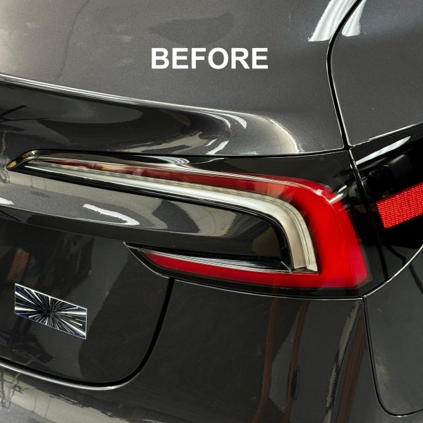 2024+ | Model 3 Highland Refreshed Tail Light Overlay Frames (1 Pair) - Real Dry Molded Carbon Fiber Sale - Image 3