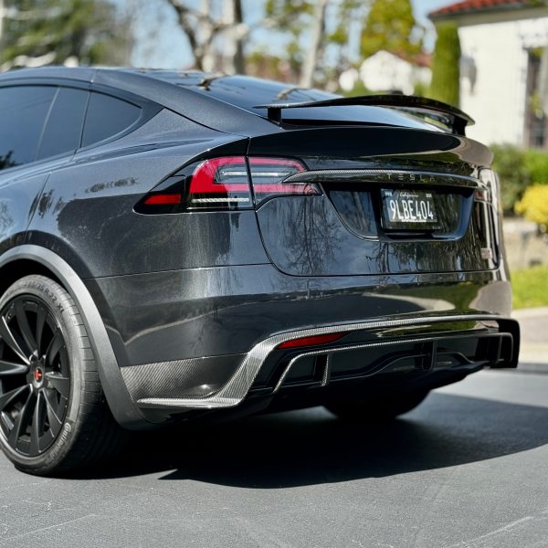 2022+ | Model X Colossal Rear Replacement Diffuser - Real Dry Molded Carbon Fiber Cheap - Image 3