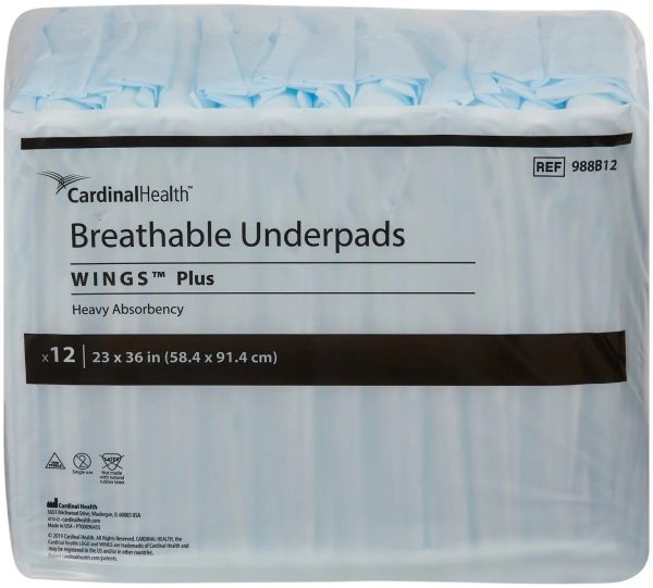 Cardinal Health Breathable Underpad WINGS Plus Online now - Image 2