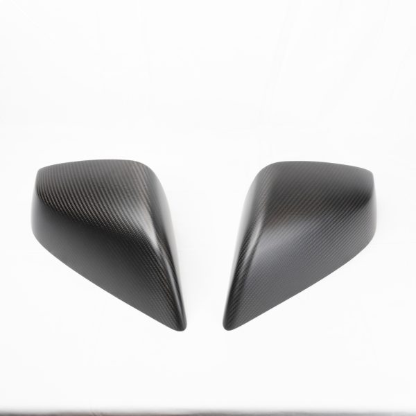 2021+ | Model S Plaid & LR Side View Mirror Cap Overlays - Real Molded Carbon Fiber Supply - Image 5