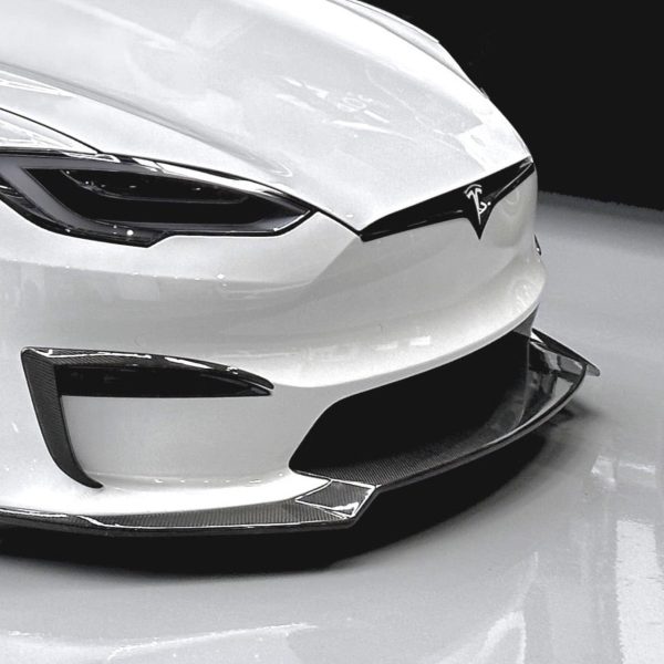2021+ | Model S Viento Front Lip Spoiler - Real Molded Carbon Fiber Online now