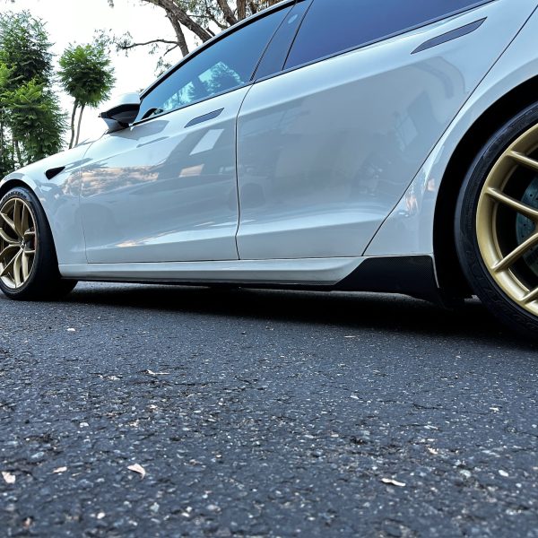 2021+ | Model S Viento Side Skirts - Real Molded Carbon Fiber Online Hot Sale - Image 4