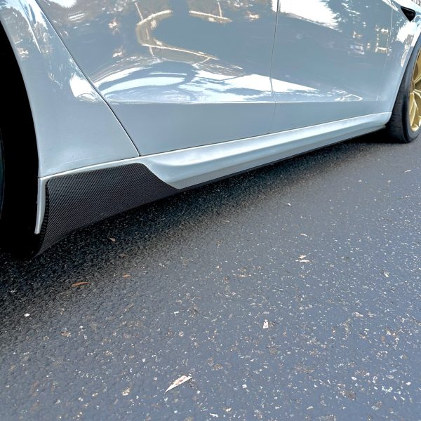 2021+ | Model S Viento Side Skirts - Real Molded Carbon Fiber Online Hot Sale - Image 2