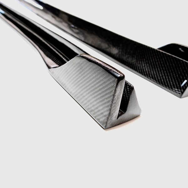 2017-2023 | Model 3 Viento Side Skirts Open Back (Hollow Version) - Real Molded Carbon Fiber on Sale - Image 2