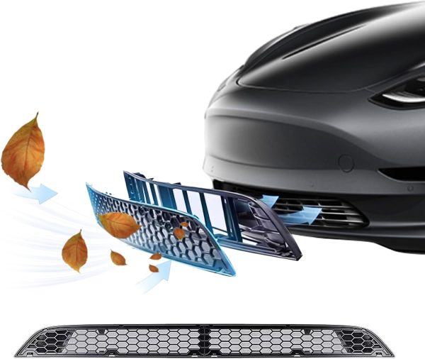 2024+ | Model 3 Highland Refreshed Radiator Protective Mesh Grill Panel - Split Version (4 piece) Online now - Image 3