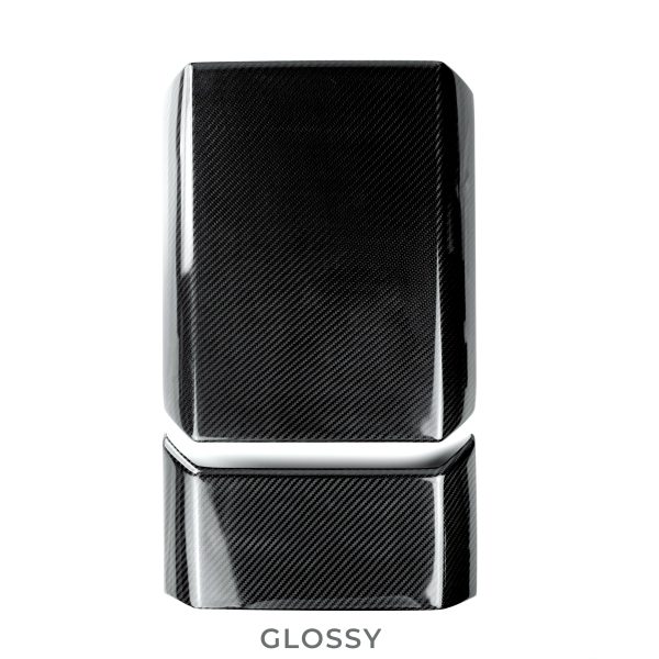 Cybertruck Center Console Armrest & Rear Display Overlay Kit (2 Pieces) - Real Molded Carbon Fiber Hot on Sale - Image 5