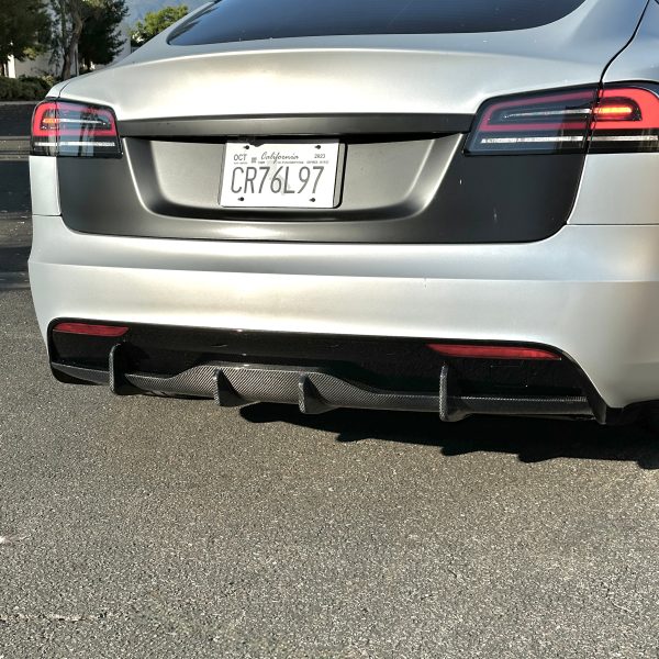 2021+ | Model S Viento Diffuser Overlay - Real Molded Carbon Fiber Supply - Image 5