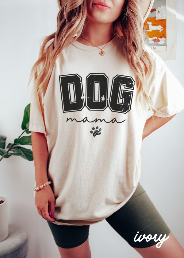 *Dog Mama Block Style Tee *6 Colors (S-4X) on Sale - Image 3