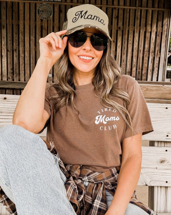 Pocket Tired Moms Club Tee *12 Colors (S-3X) Online Sale
