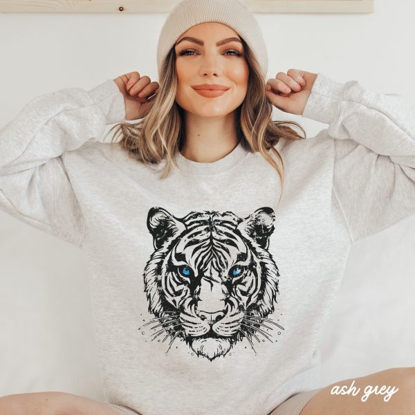PRE-ORDER: Tiger Sweatshirt *4 Colors (S-3X) Hot on Sale - Image 4