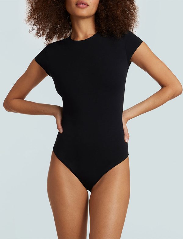 Butter Luxe Cap Sleeve Bodysuit For Sale - Image 2