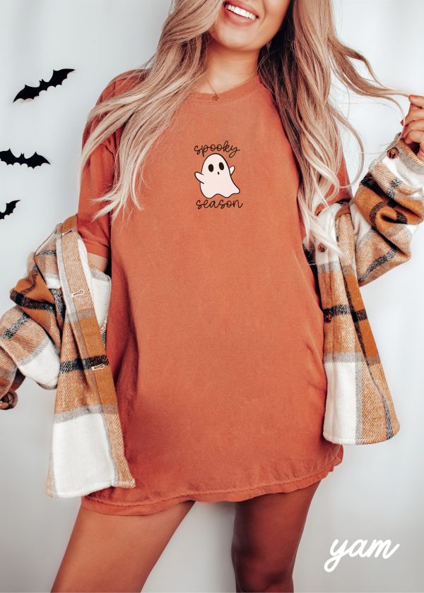 *Spooky Season Ghost Tee *3 Colors (S-4X) Cheap
