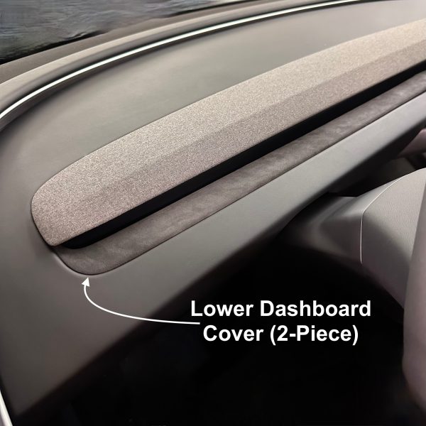 2024+ | Model 3 Highland Refreshed Alcantara Dashboard Cap (2 Pieces) - Imported from Italy on Sale