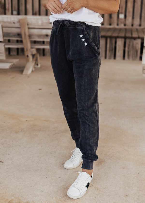 Pre-Order: Star Vintage Joggers *Black (S-3X) Online Hot Sale