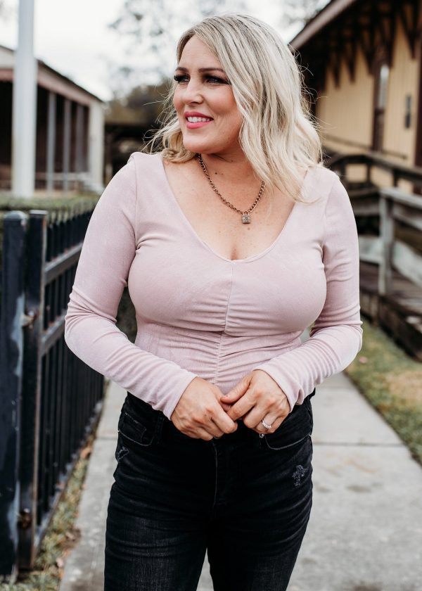 Ruched Shimmery Bodysuit Online Sale