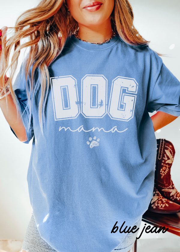 *Dog Mama Block Style Tee *6 Colors (S-4X) on Sale - Image 4