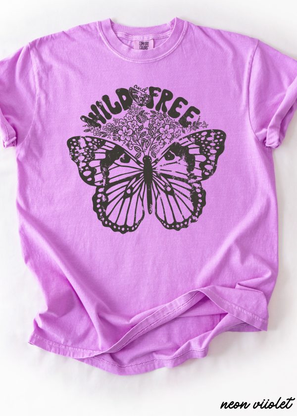 Wild & Free Butterfly Tee *13 Colors (S-3X) For Discount - Image 5