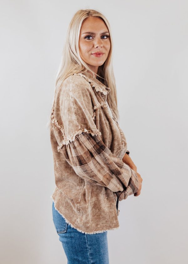 Roni Vintage Plaid Shacket (S-XL) *MOCHA Fashion - Image 5