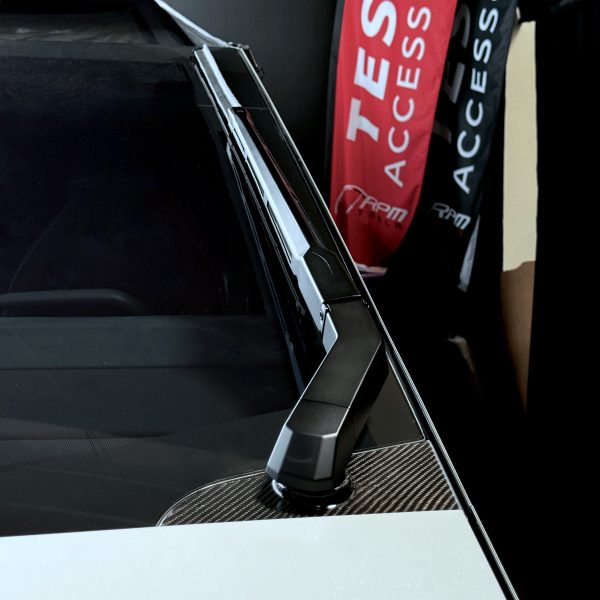 Cybertruck Windshield Wiper Motor Cover & Cap Overlay- Real Molded Carbon Fiber Online now - Image 4