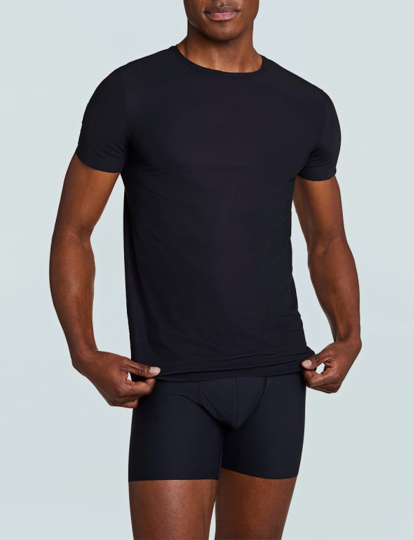 Men s Classic Microfiber Crewneck Undershirt Online now - Image 2