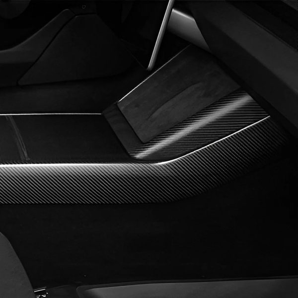 2024+ | Model 3 Highland Refreshed Center Console Side Panel Overlays (2 Pieces) - Real Dry Molded Carbon Fiber For Discount - Image 3
