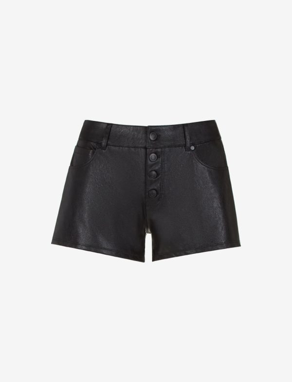 Faux Leather Five-Pocket Short Cheap
