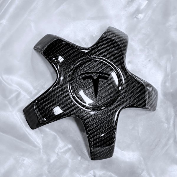 2021+ | Model S - 21  Arachnid Center Wheel Hubs - Real Molded Carbon Fiber- (Set of 4) Supply - Image 4