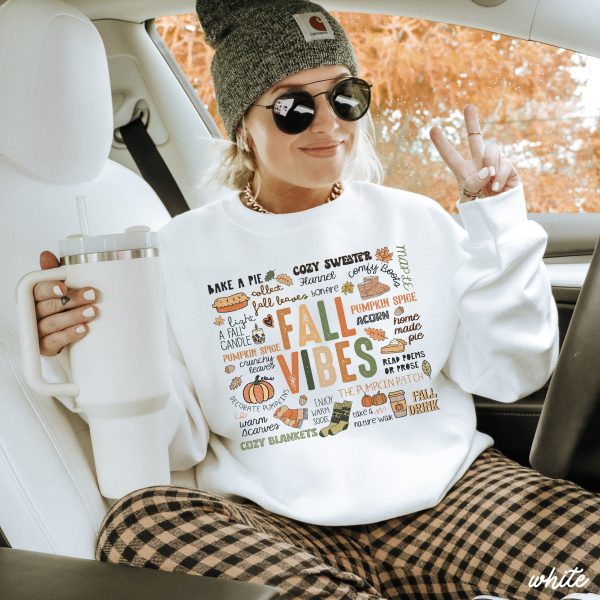 *Fall Vibes Collage Sweatshirt *5 Colors (S-3X) Online Hot Sale - Image 2