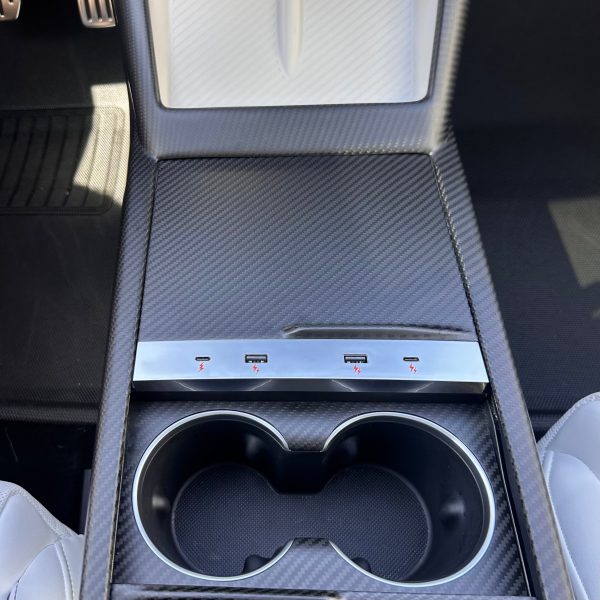 2024+ | Model 3 Highland Refreshed Center Console USB A+C 4 Port Hub Adapter 65W Fast Charger Online Hot Sale - Image 5