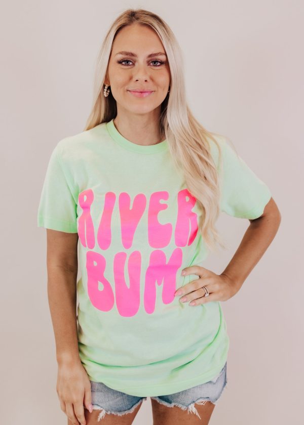 River Bum Tee *Neon Mint (S-3X) Cheap