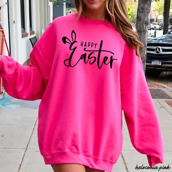 Happy Easter Sweatshirt *9 Colors (S-3X) For Discount - Image 3