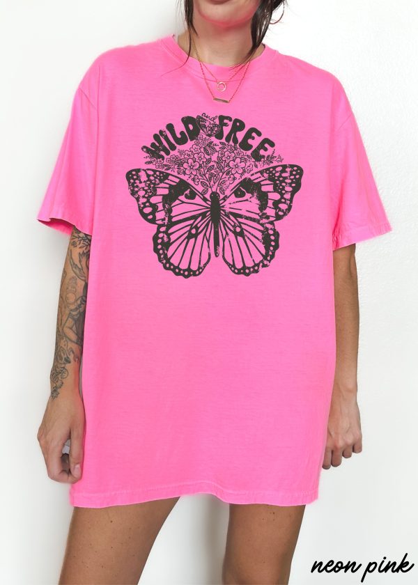 Wild & Free Butterfly Tee *13 Colors (S-3X) For Discount - Image 3